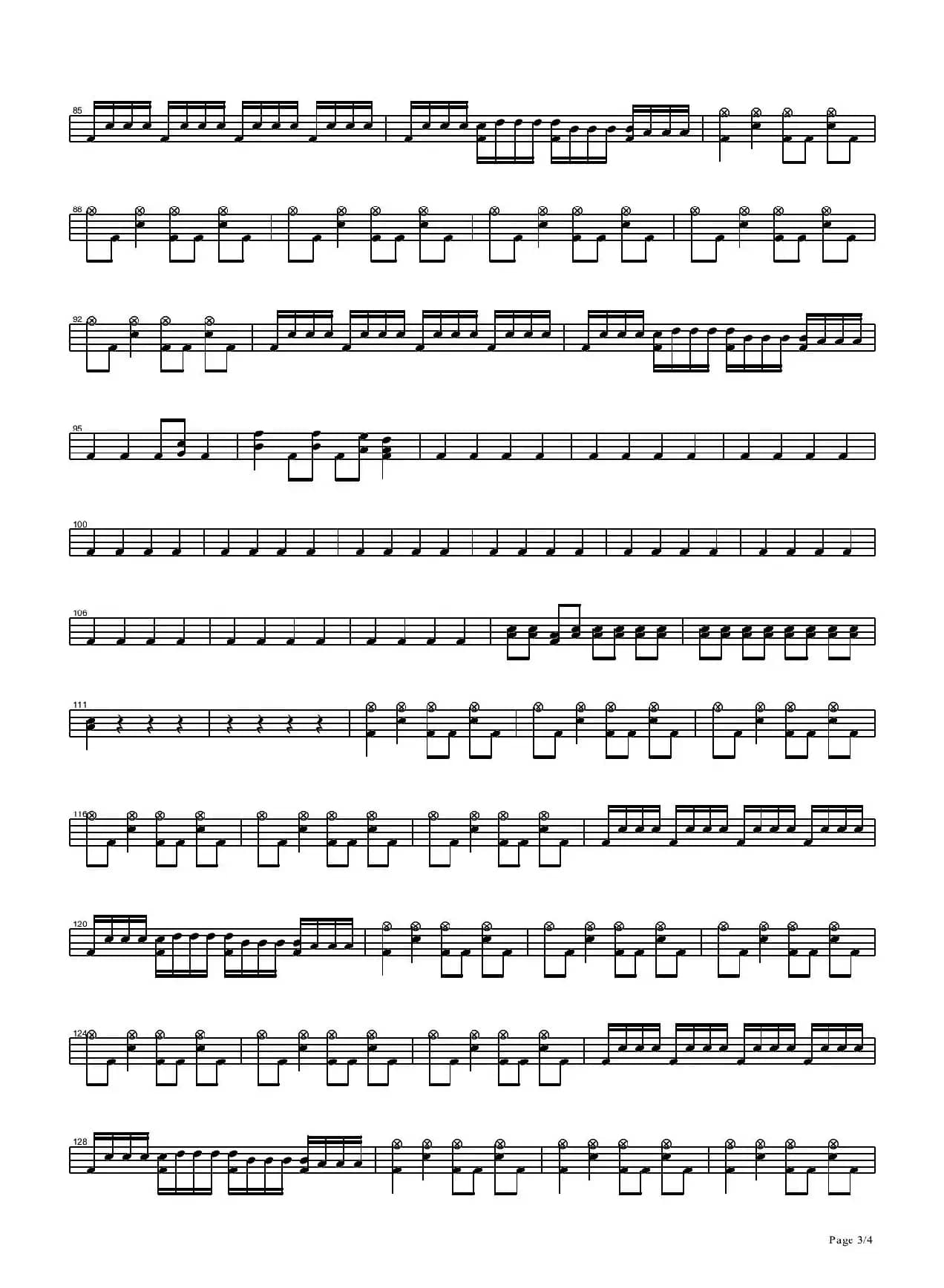 goin down（架子鼓谱）