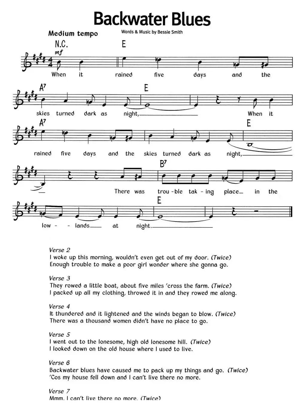 蓝调音乐：Backwater Blues