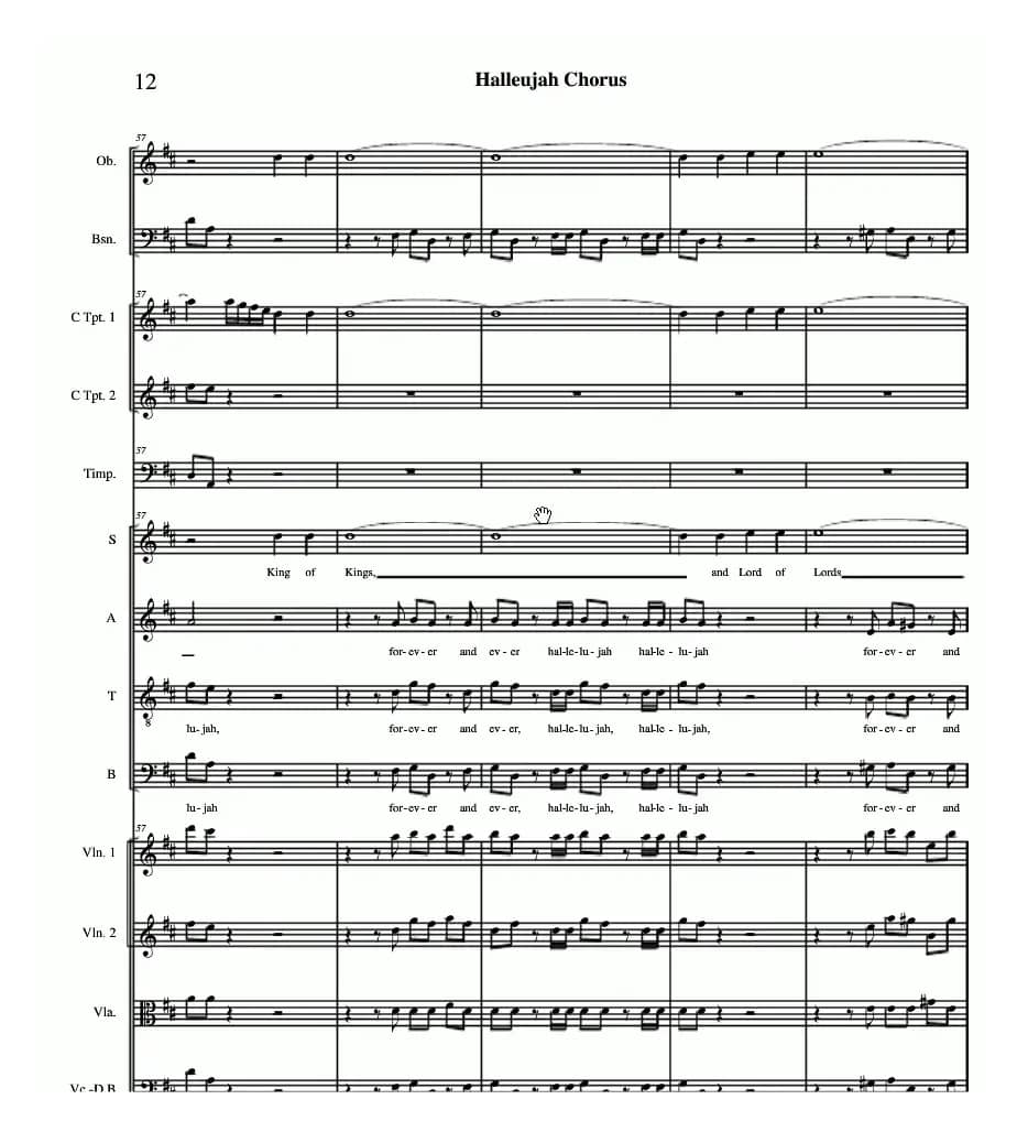 哈利路亚总谱11-19（Halleujah Chorus）