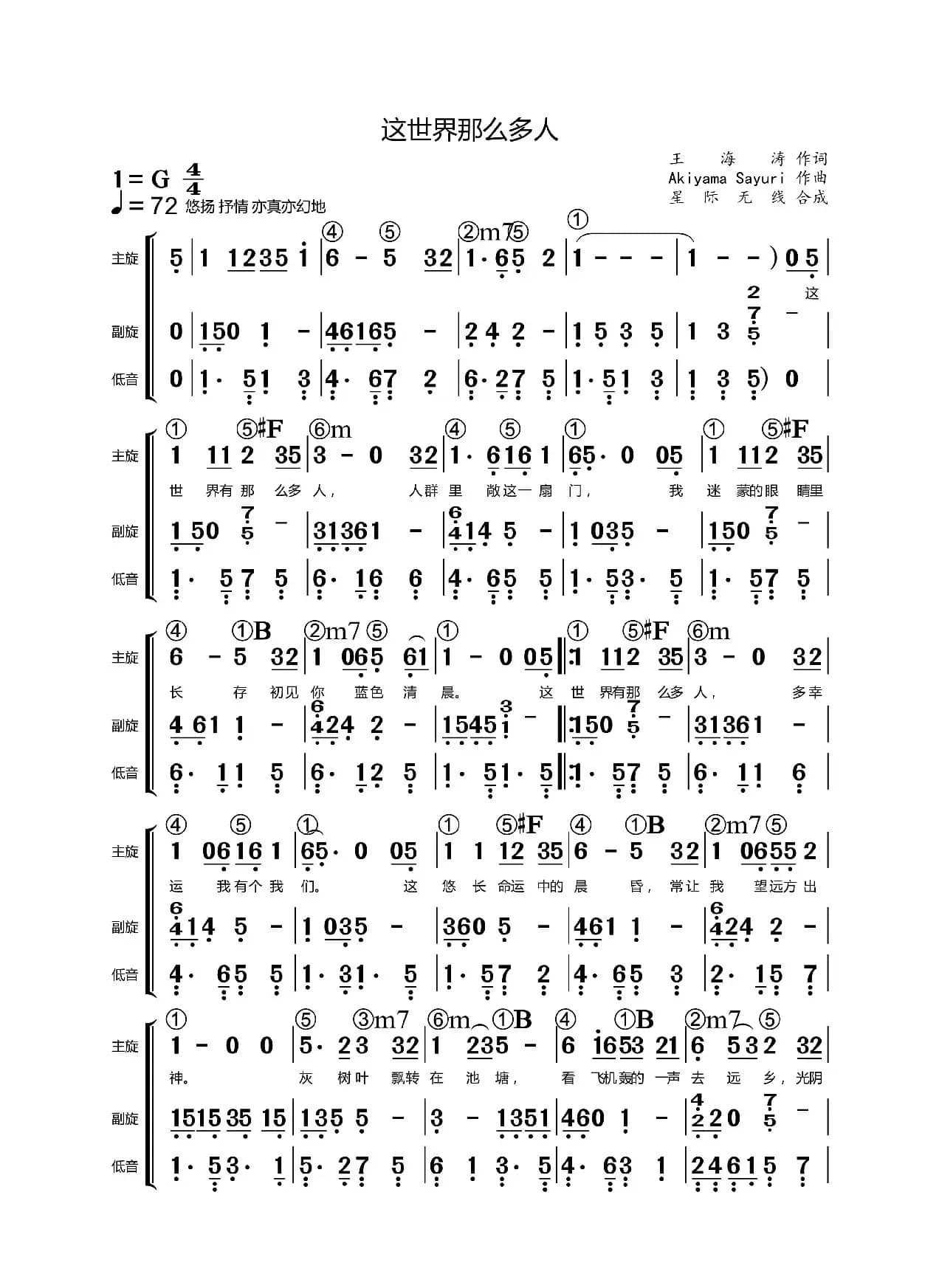 这世界那么多人