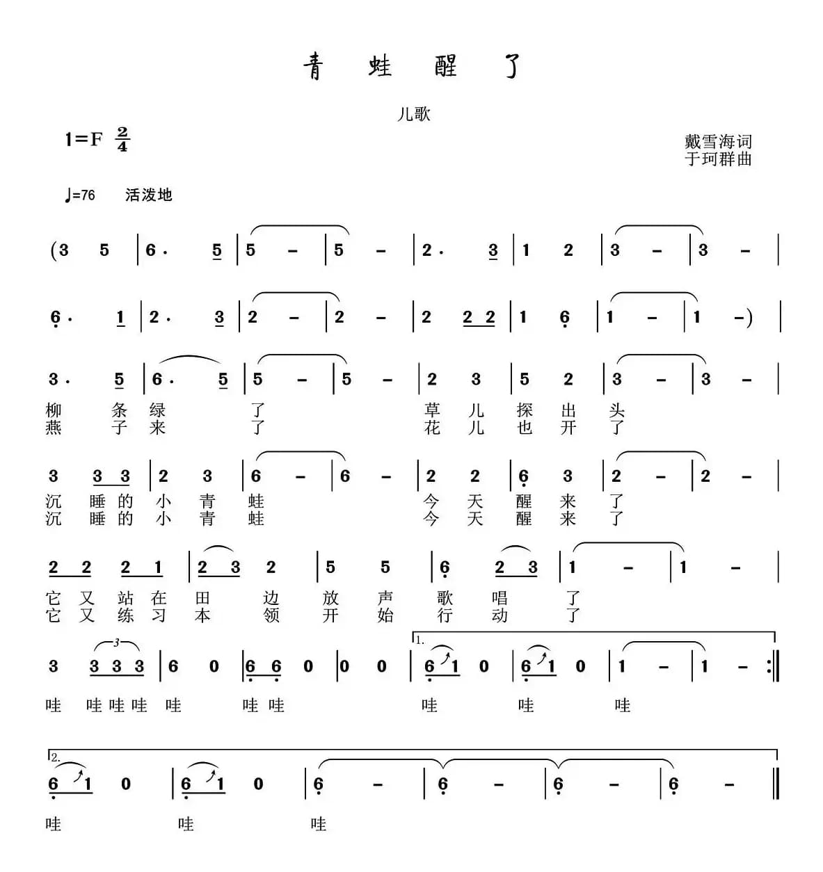 青蛙醒了