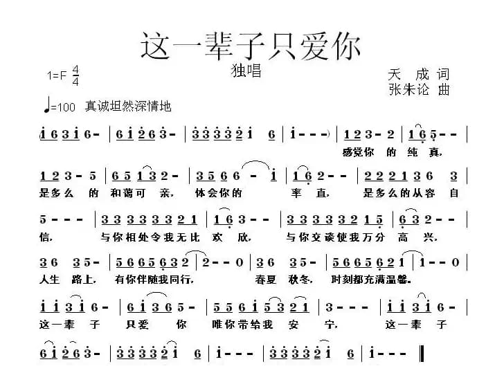 这一辈子只爱你