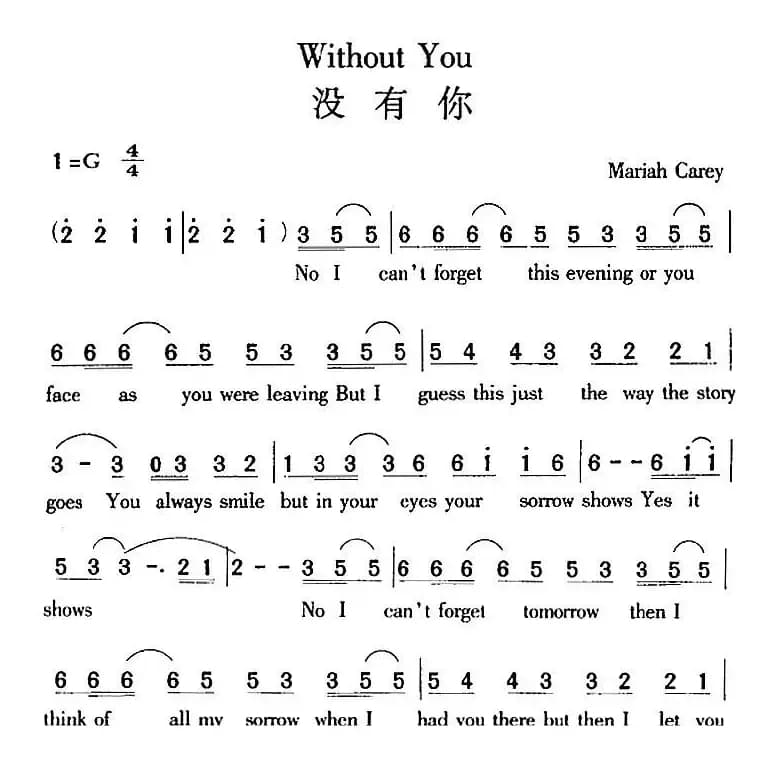 Without You 没有你