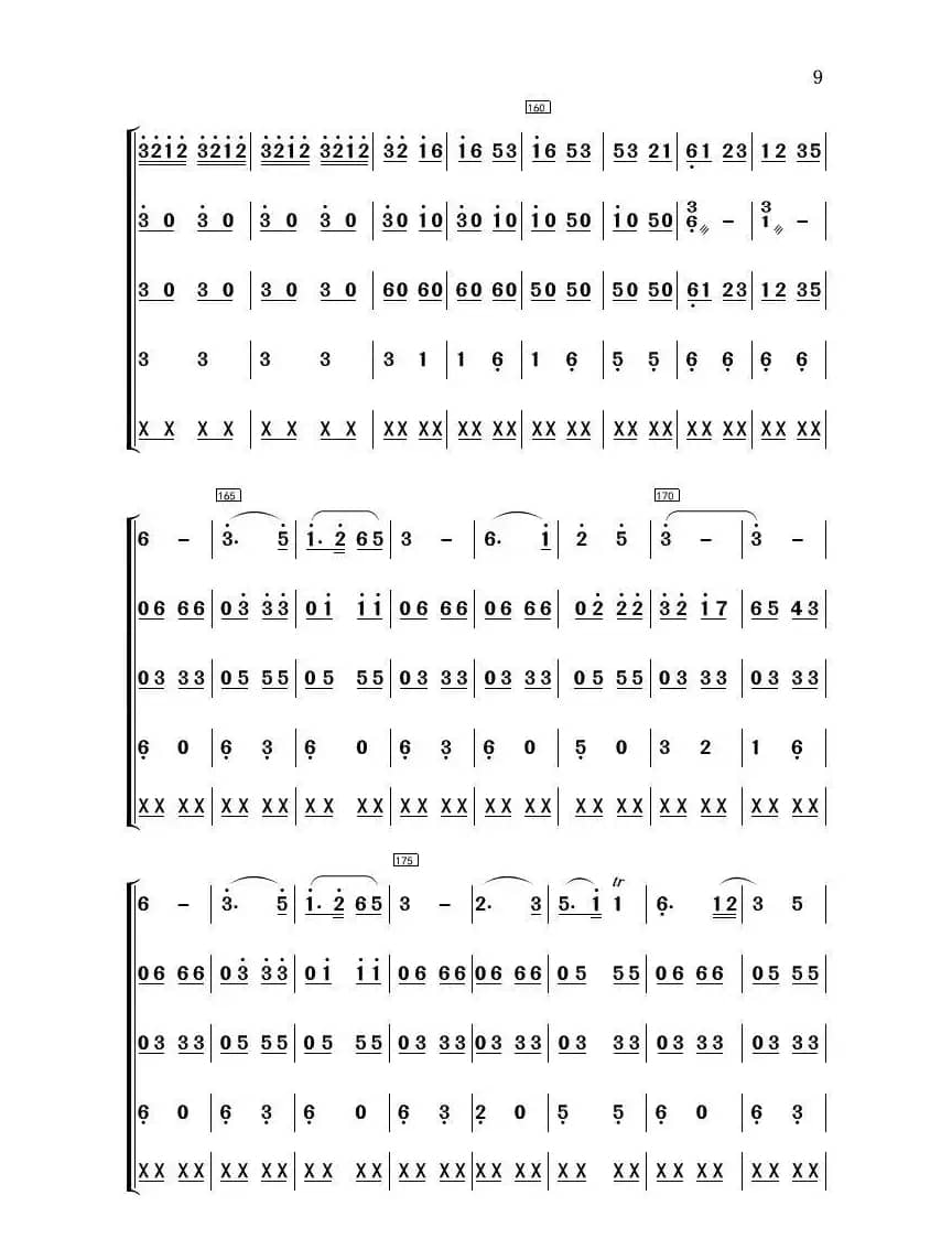 奔驰在千里草原（民乐合奏）（简易总谱）