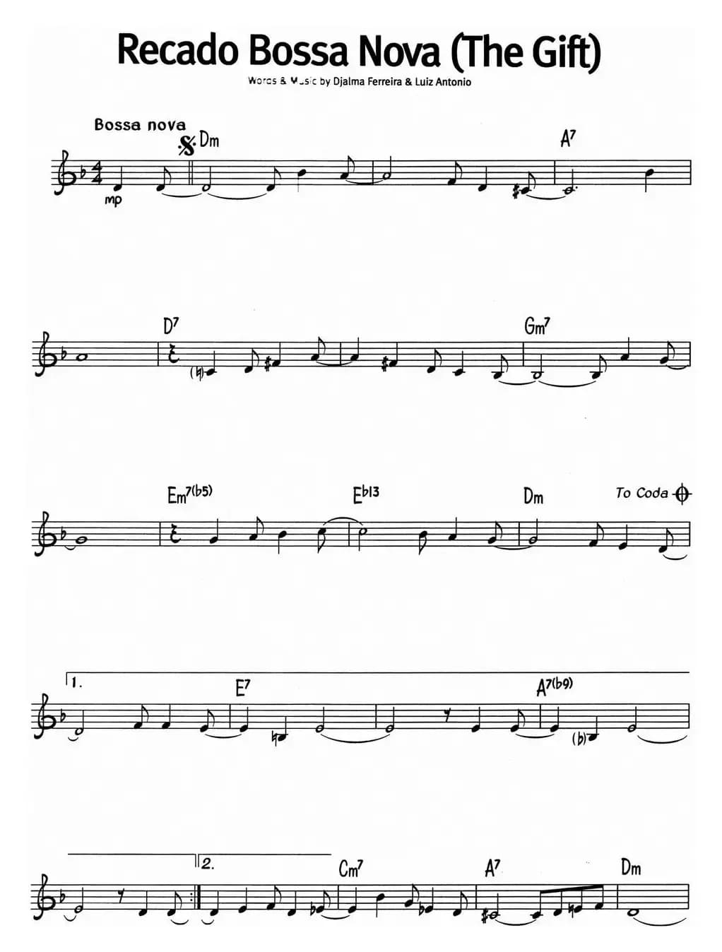 蓝调音乐：Reado Bossa Nova（The Gift）