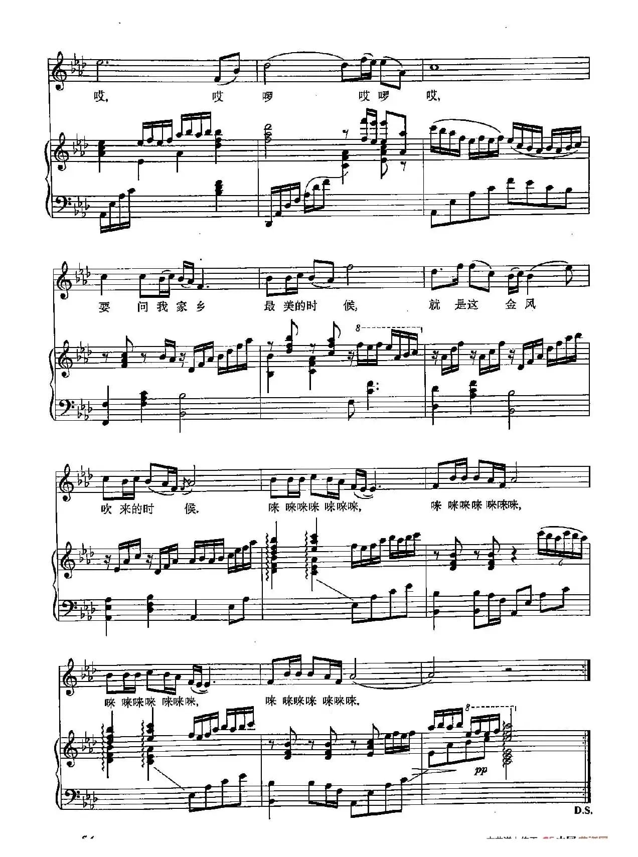 丁小琴编-21金风吹来的时候（正谱）