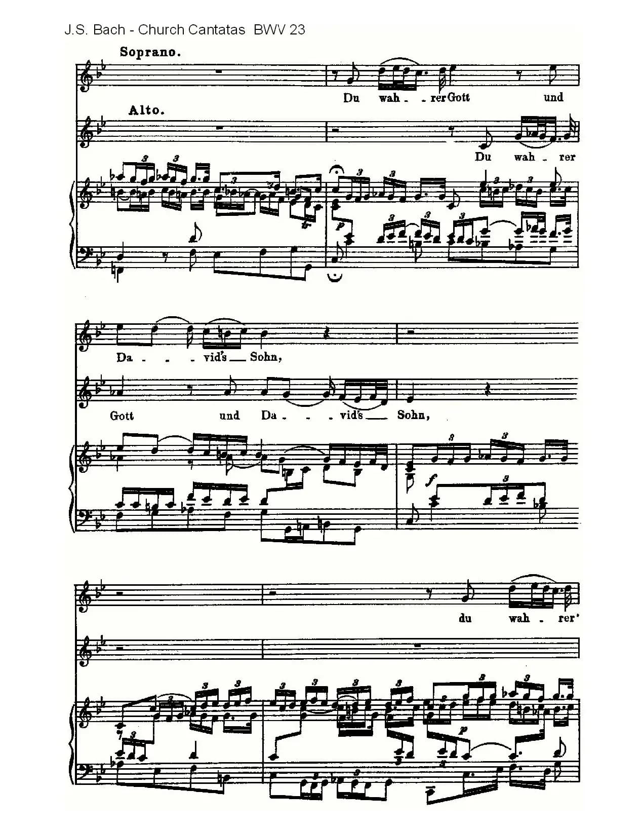 Du wahrer Gott und Davids sohn(真正的上帝的大卫之子)