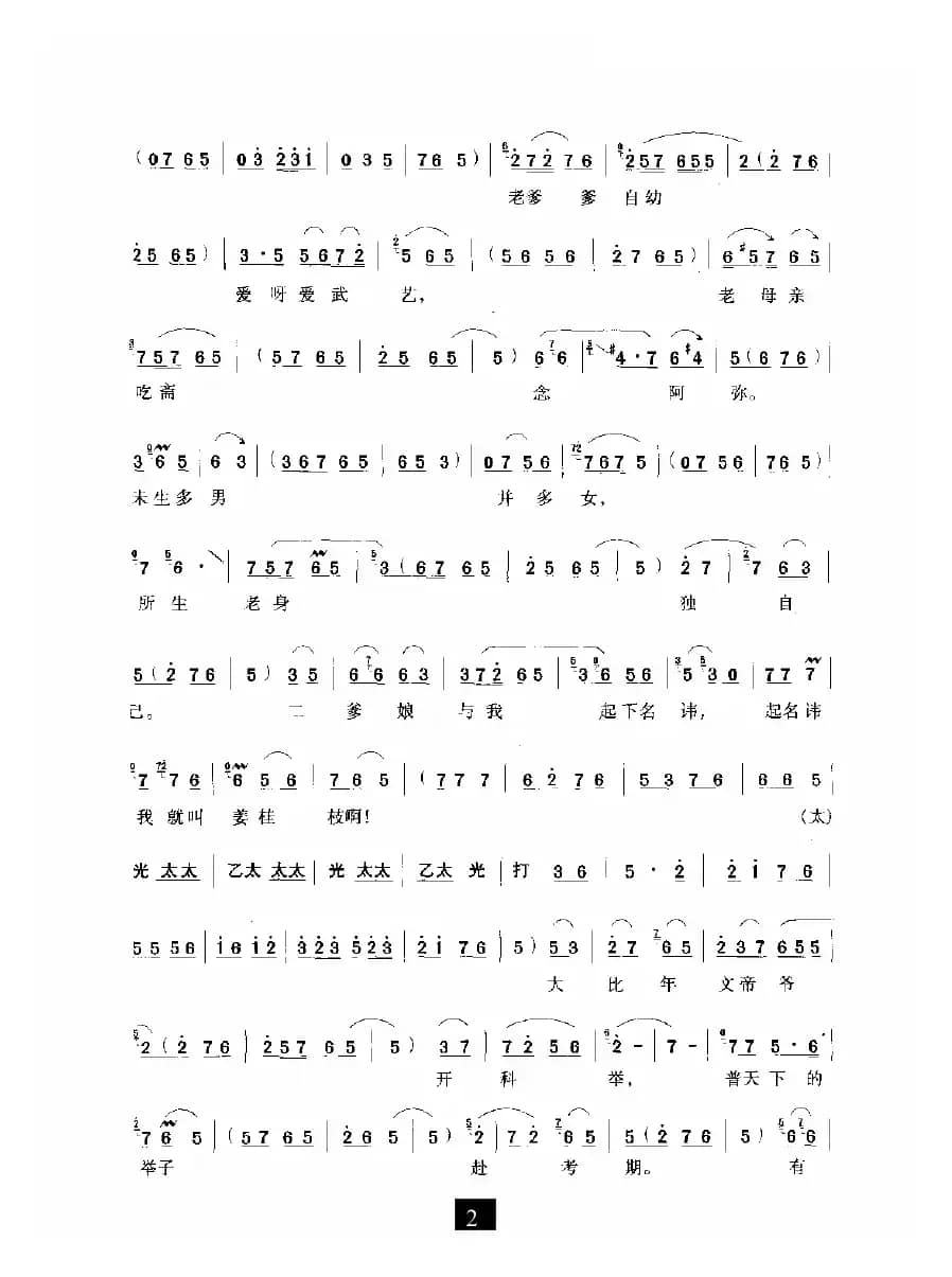 有老身我居住南阳地（《对花枪》选段）