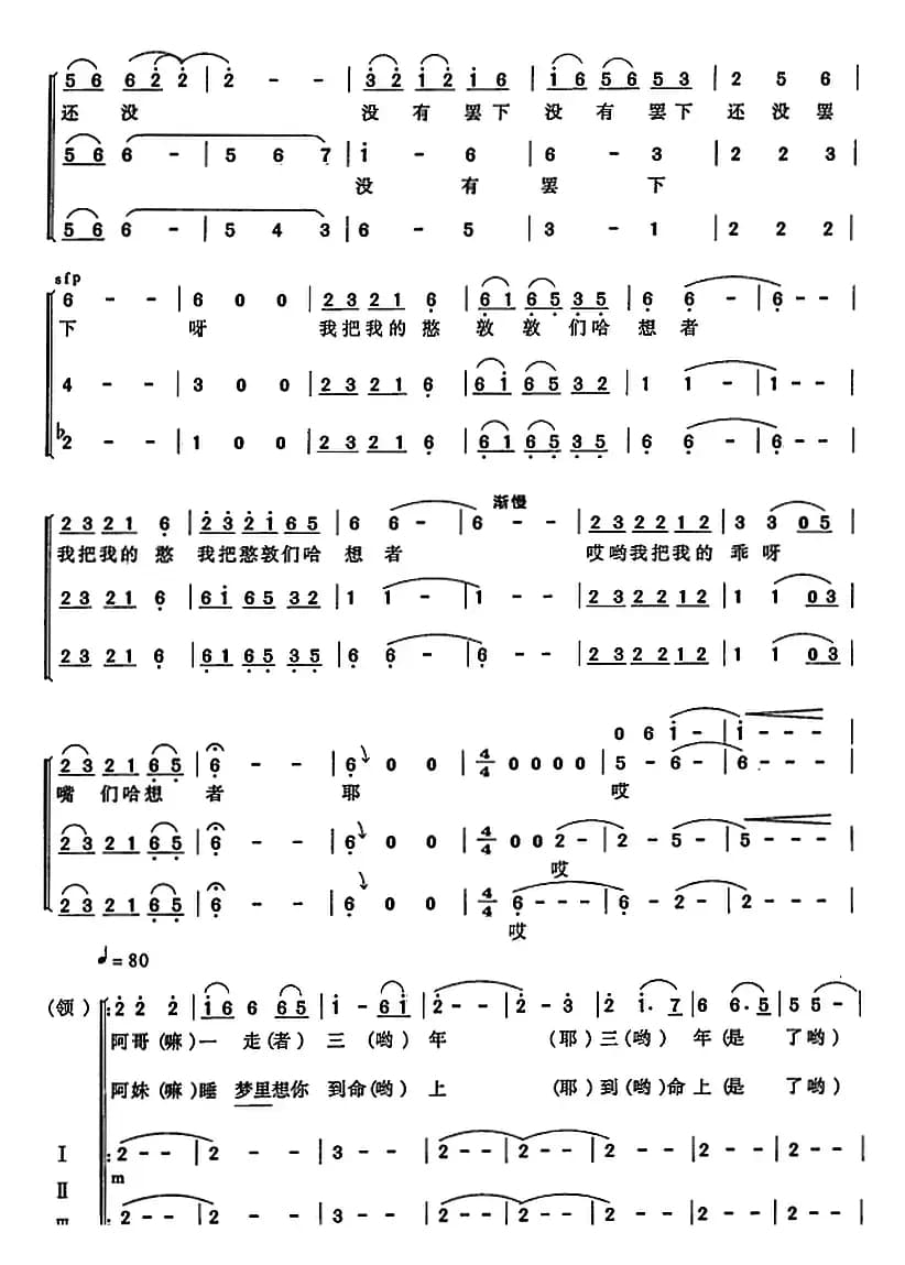 我的憨敦敦（简谱）