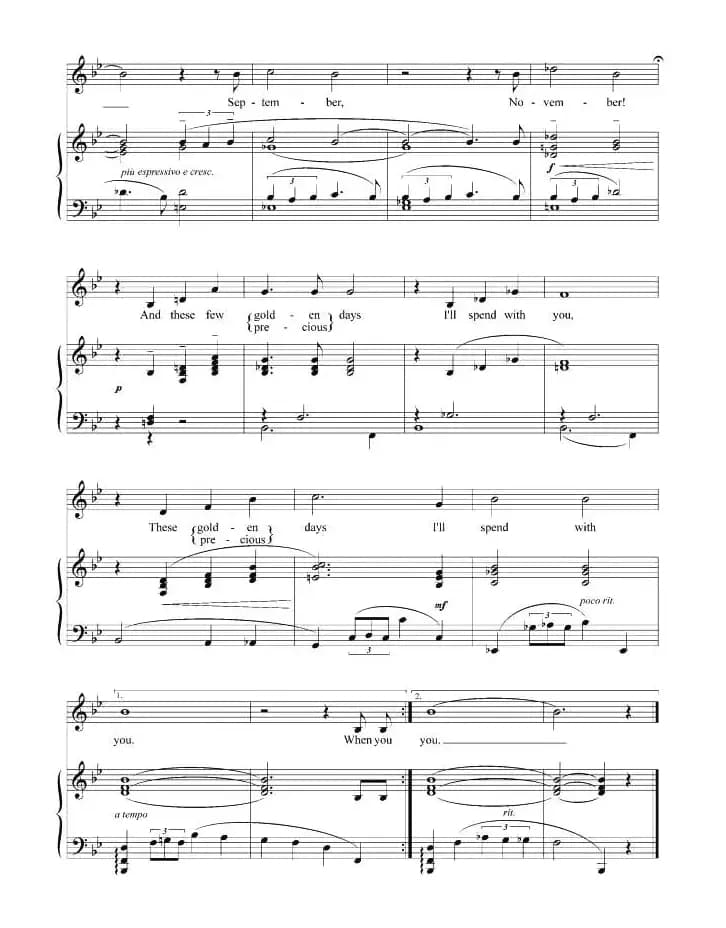 九月之歌（正谱 [美]）