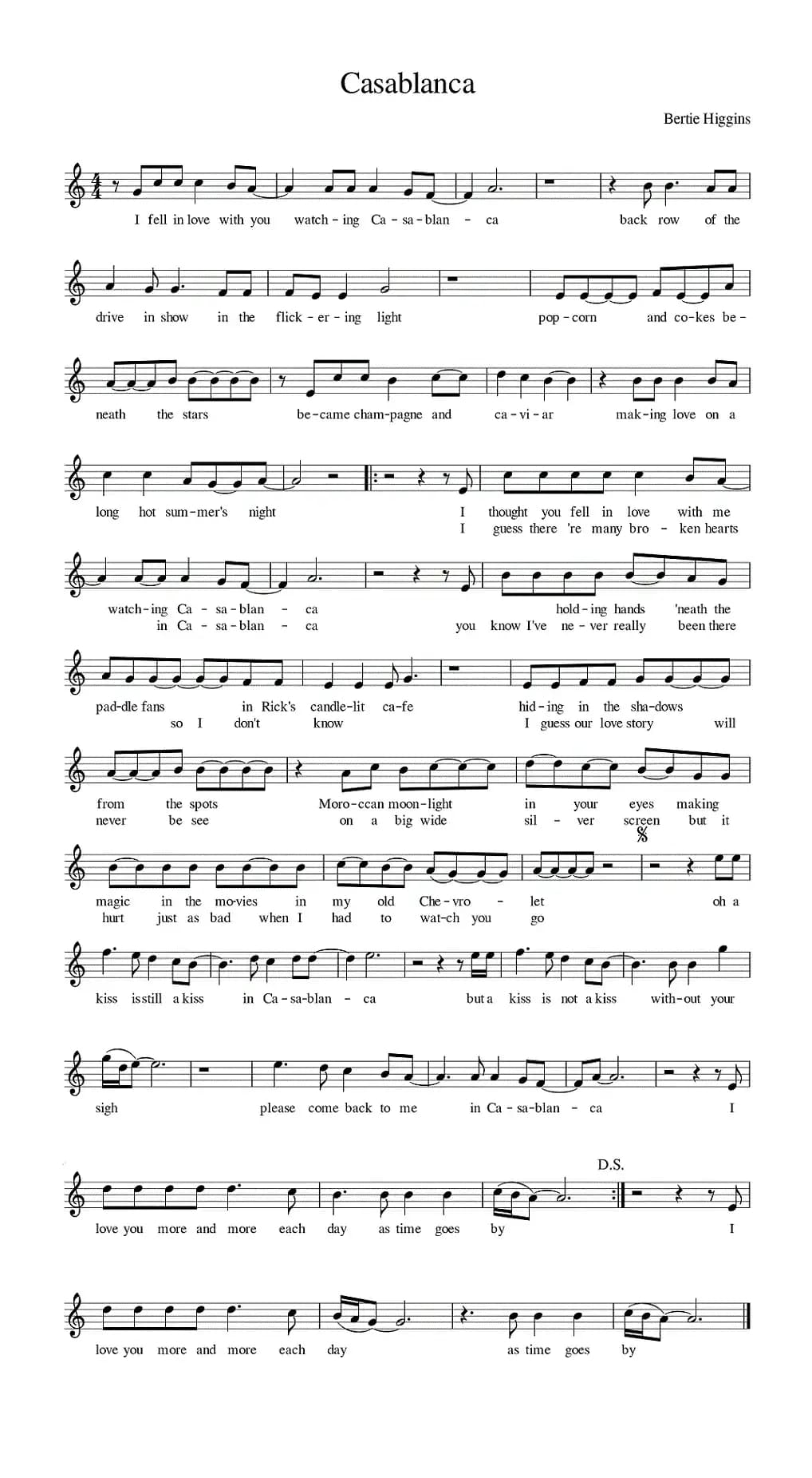 Casablanka（卡萨布兰卡）