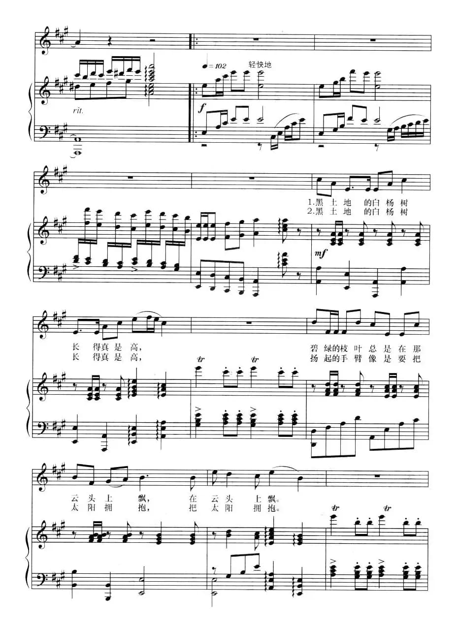 黑土地的白杨树（正谱）