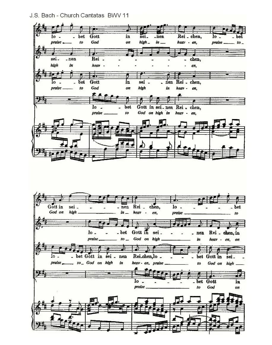 Lobet Gott in Seinen Reicben(颂扬上帝)