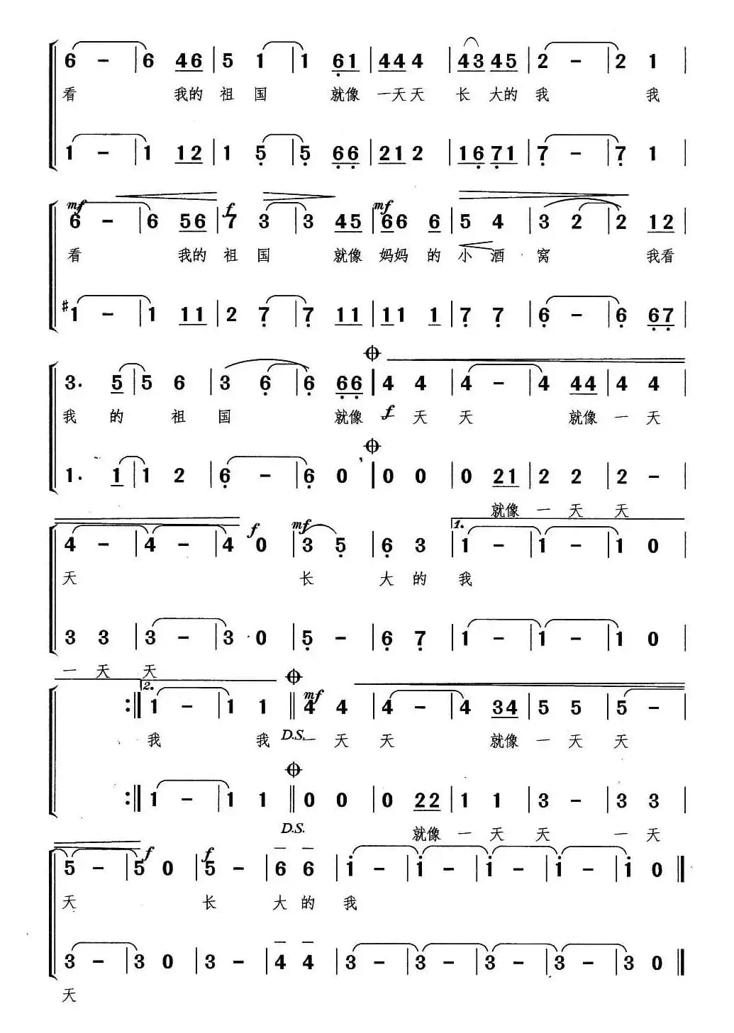 我看我的祖国（合唱）