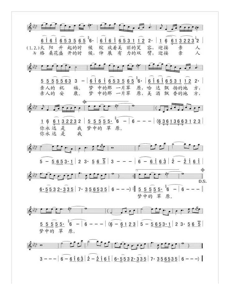 梦中的草原（李莉词 官却尖参曲）