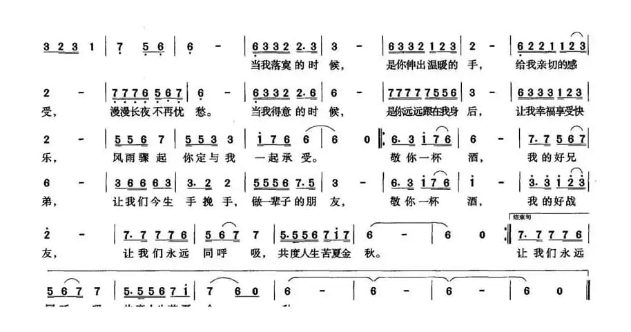 敬你一杯酒（李忠新词 郑帅曲）
