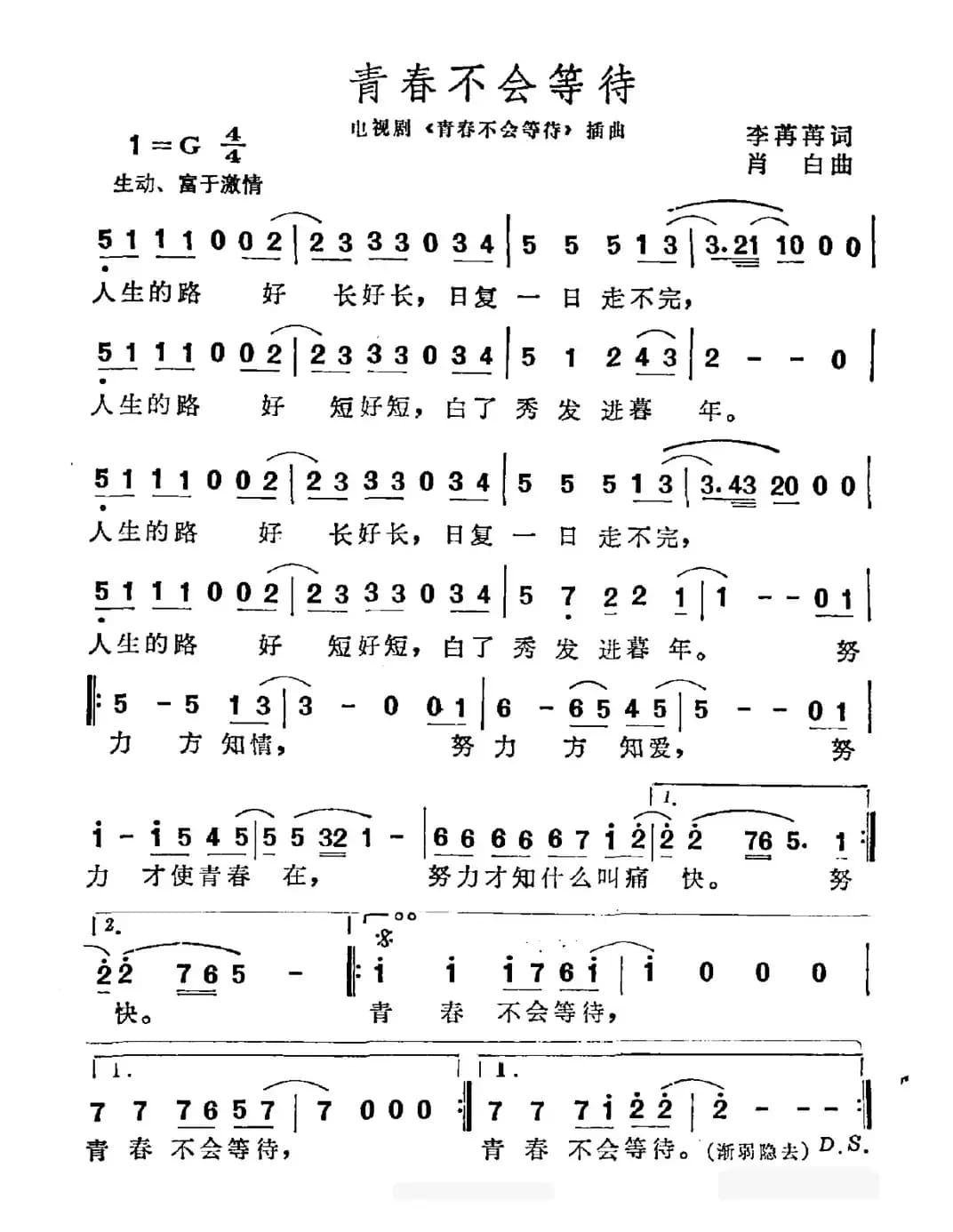 青春不会等待（同名电视剧主题曲）