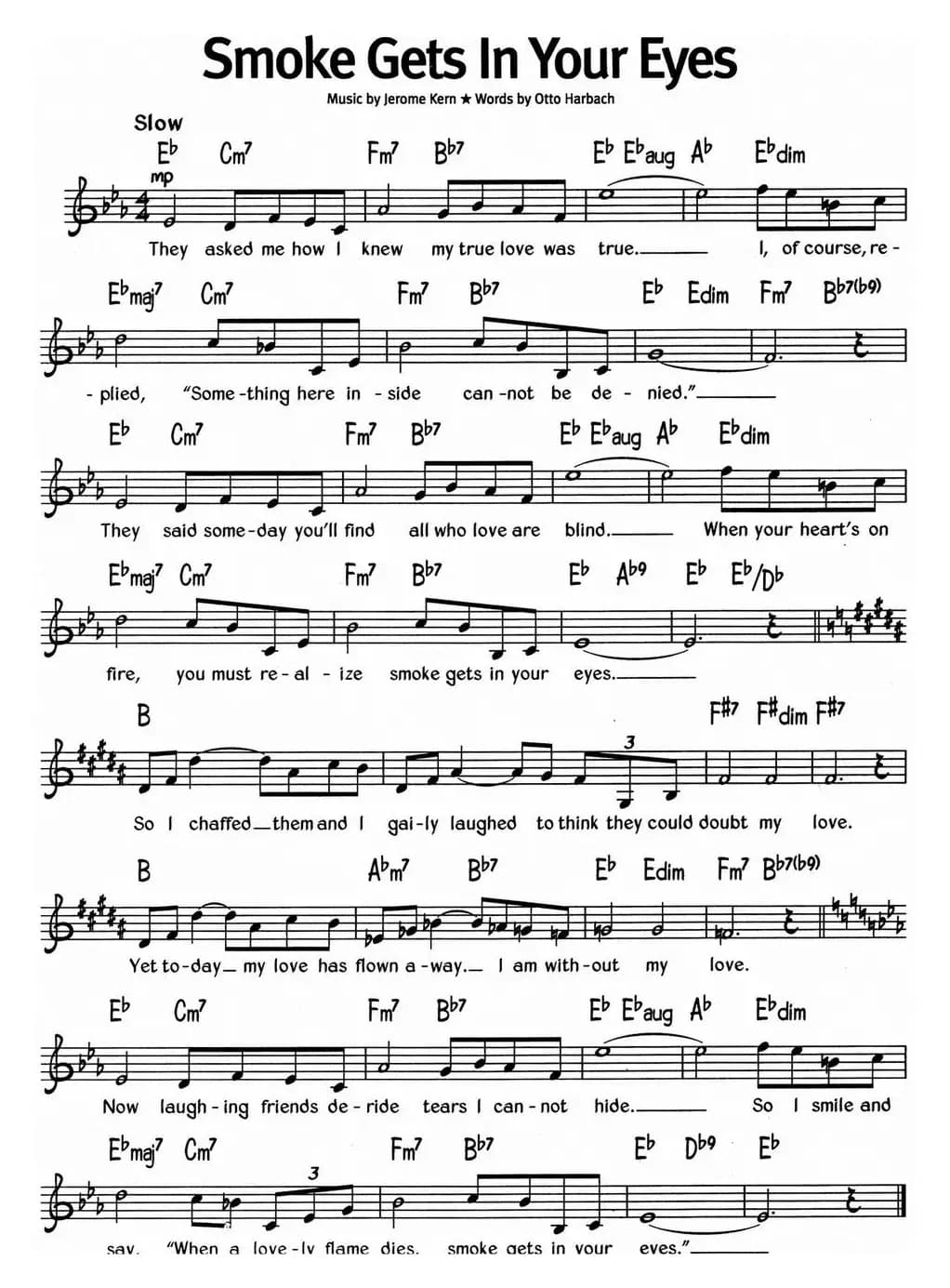 蓝调音乐：Smoke Gets In Your Eyes