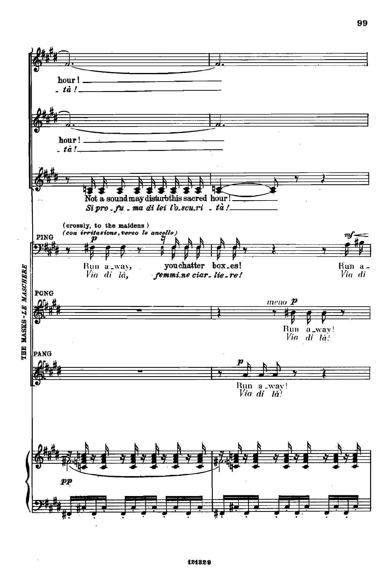 《图兰朵公主》三幕五场歌剧（英意双语）全谱（钢琴伴奏谱 P101——110）