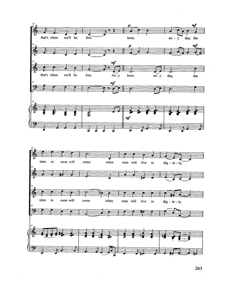 Hymn To Freedom（合唱 正谱）