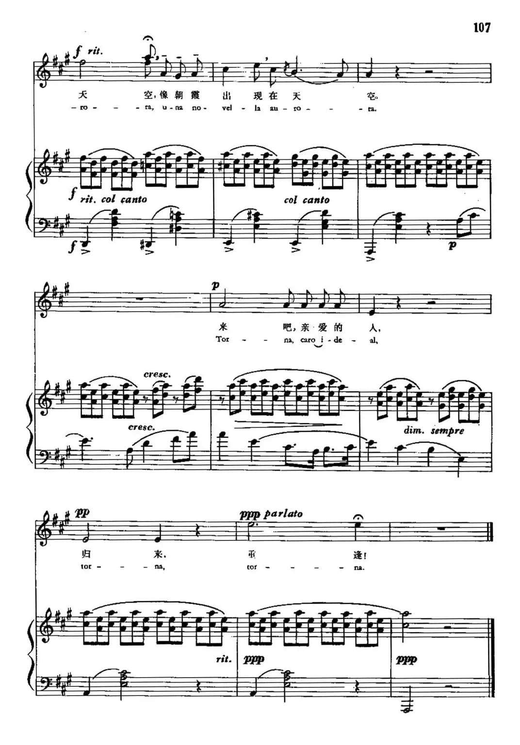 [意] 理想佳人（中外文对照、正谱）