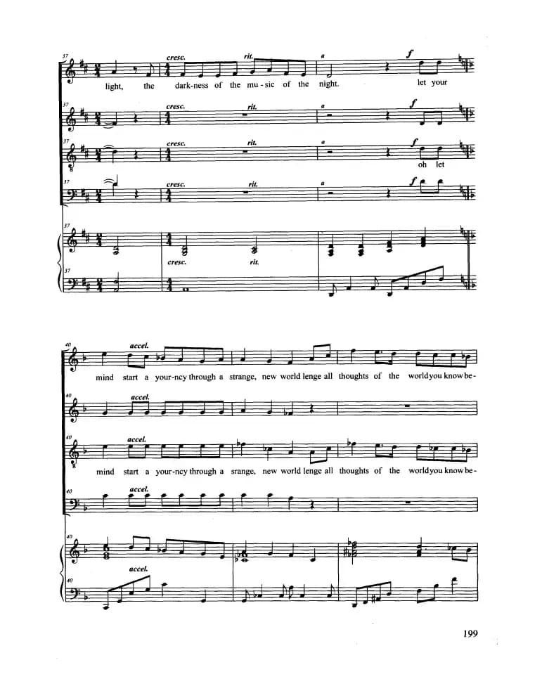 The Music of The Night（合唱 正谱）