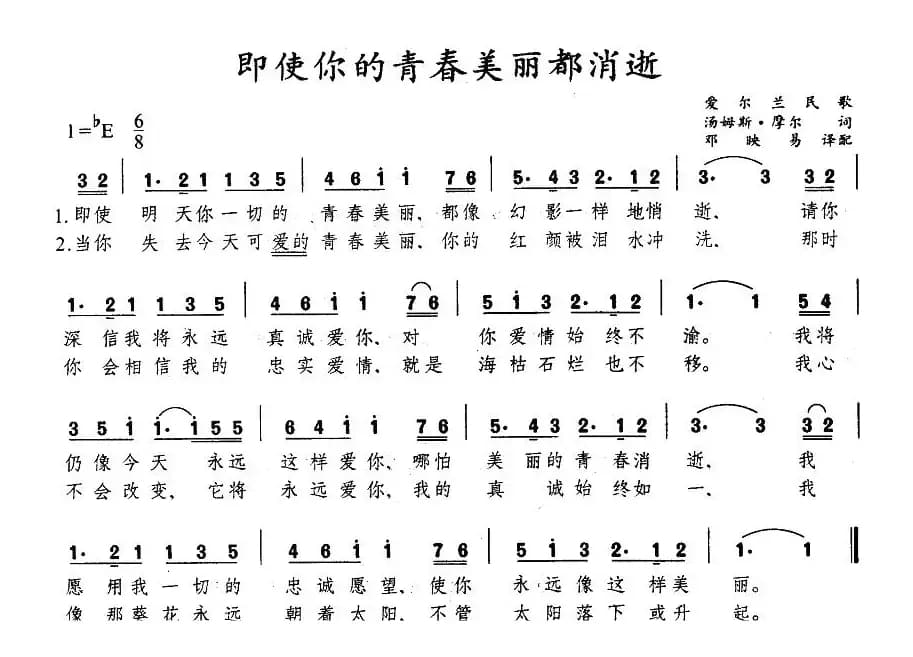 即使你的青春美丽都消失（爱尔兰）