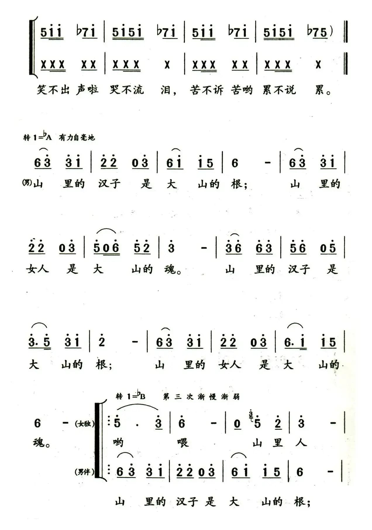 山里人（牟耀祖词 崔有昌曲）