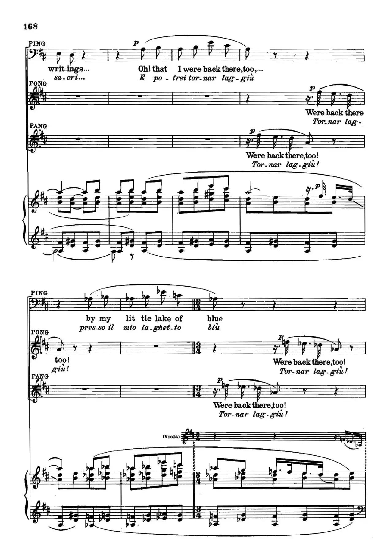 《图兰朵公主》三幕五场歌剧（英意双语）全谱（钢琴伴奏谱 P167——194）