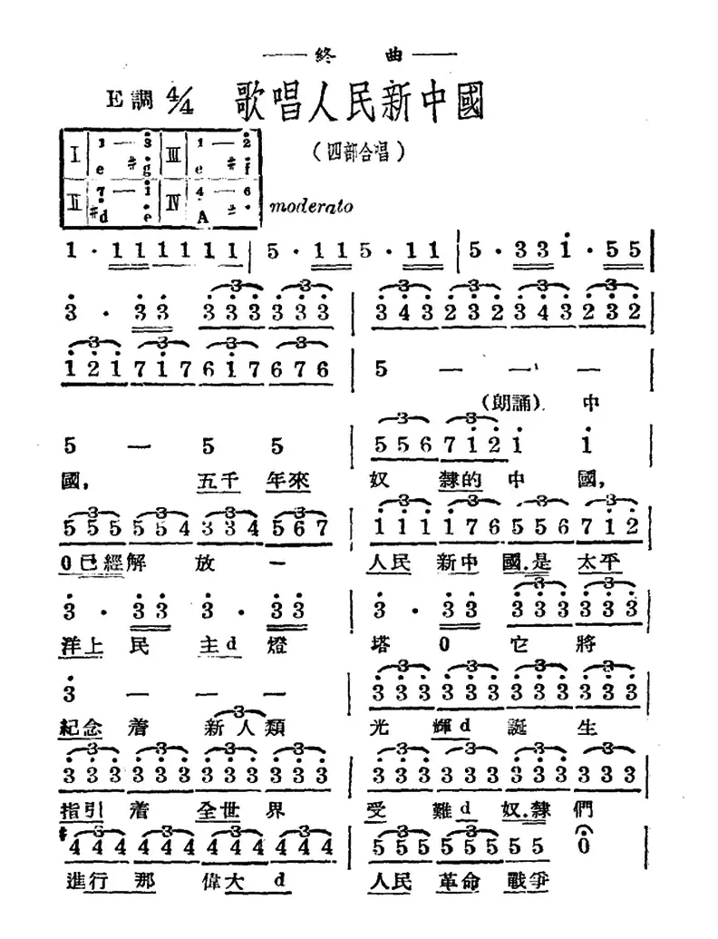 歌唱人民新中国