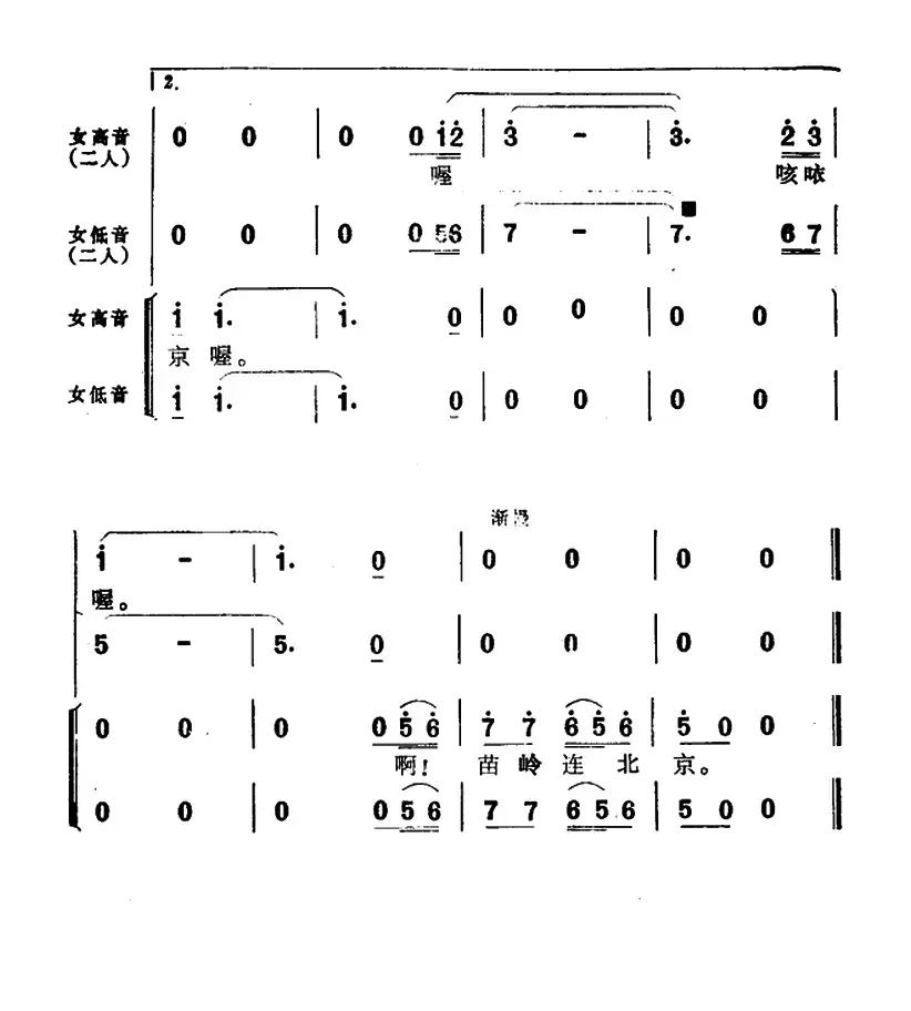 苗岭连北京（女声小合唱）