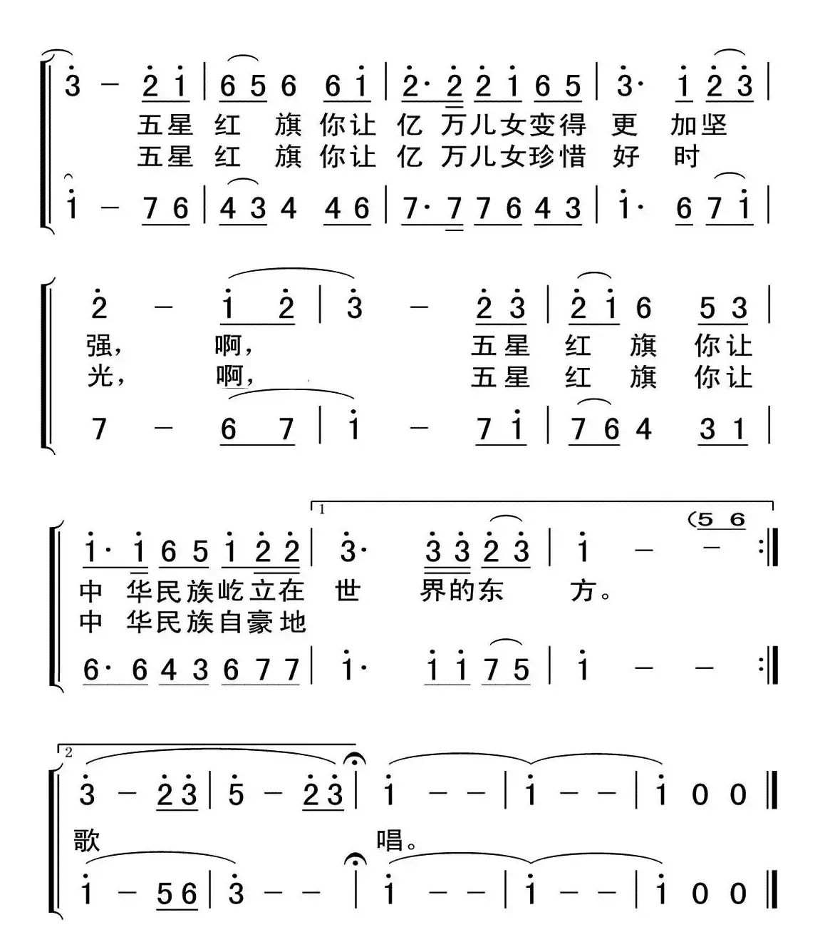 红旗颂（房玉军词 朱若武曲）