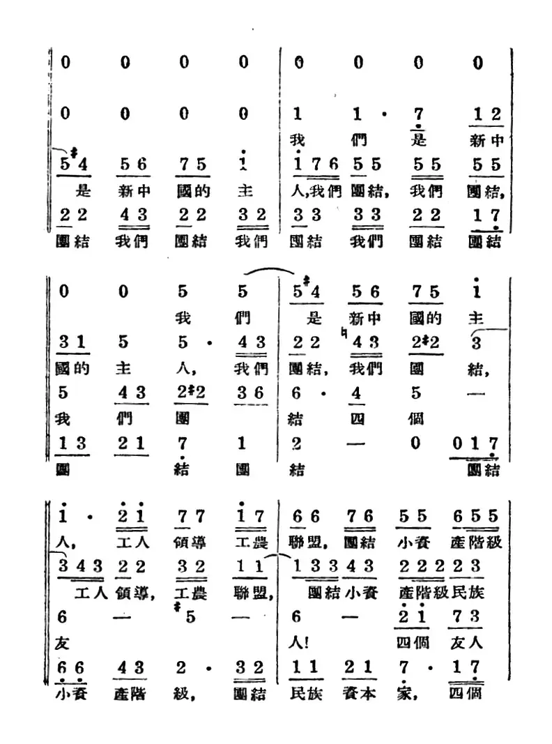 歌唱人民新中国