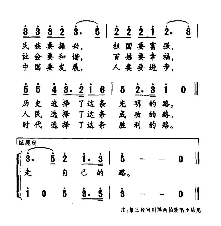 走自己的路（李如会词 唐柯曲）