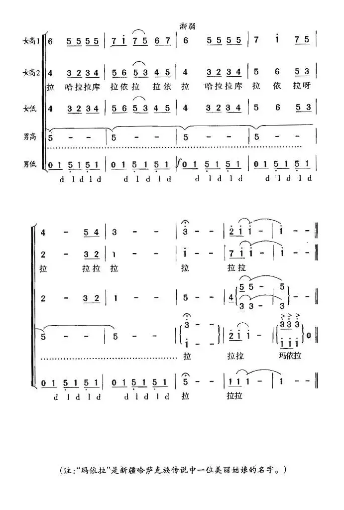 玛依拉（瞿希贤编合唱版）