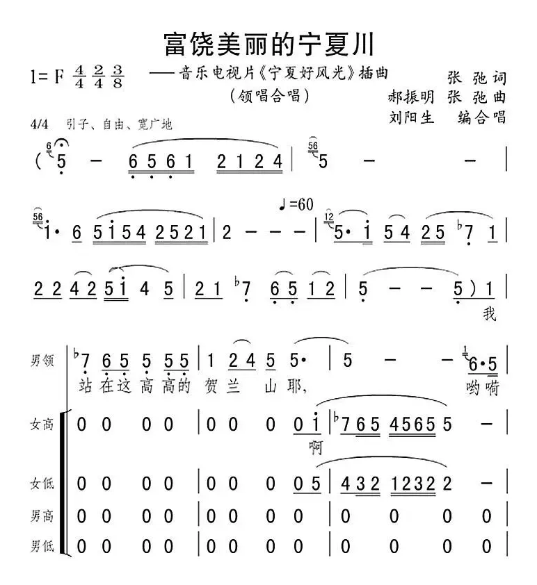 富饶美丽的宁夏川（音乐电视片《宁夏好风光》插曲）