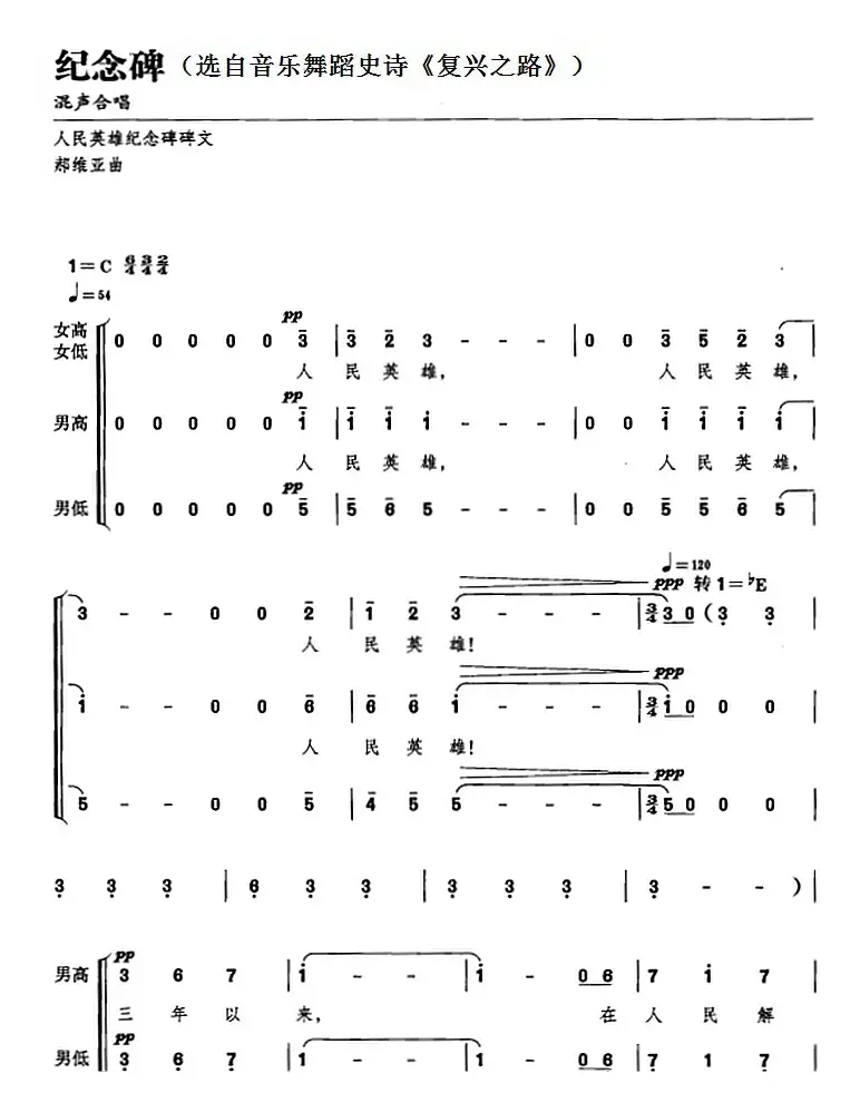 纪念碑（选自音乐舞蹈史诗《复兴之路》）