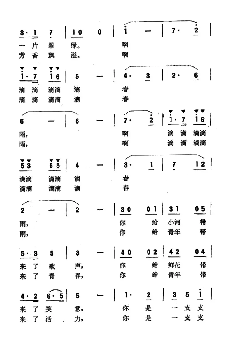 春雨滴滴（任卫新词 王连锁曲）