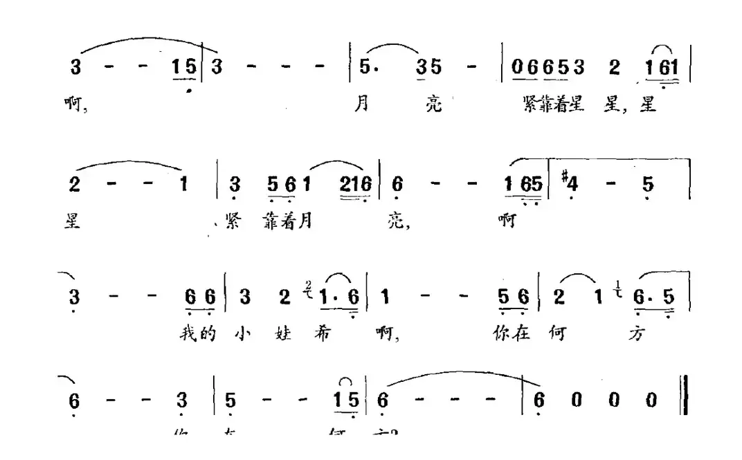 星星依偎着月亮（歌剧《阿美姑娘》选曲）