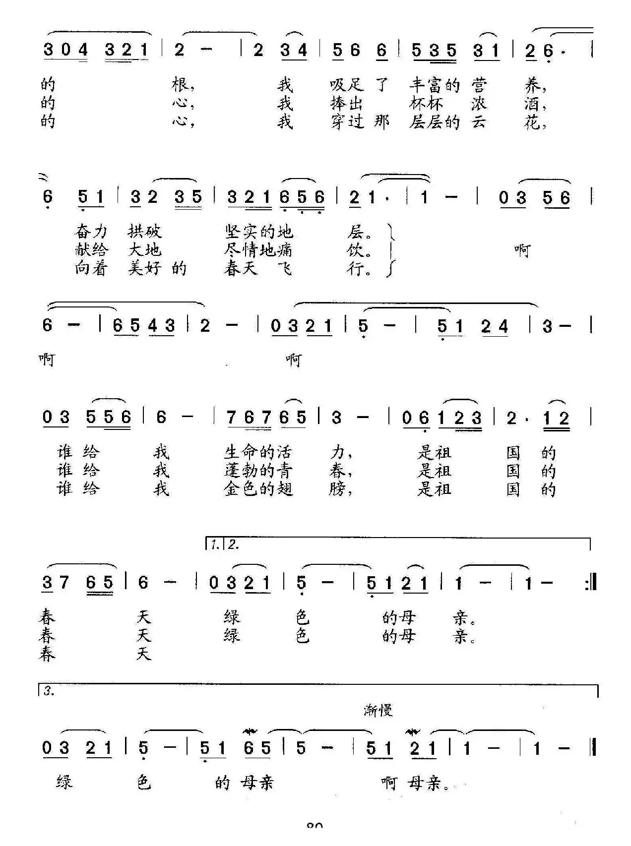 春天啊，绿色的母亲