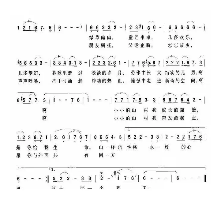 故园恋（杜志学词 刘聪曲）