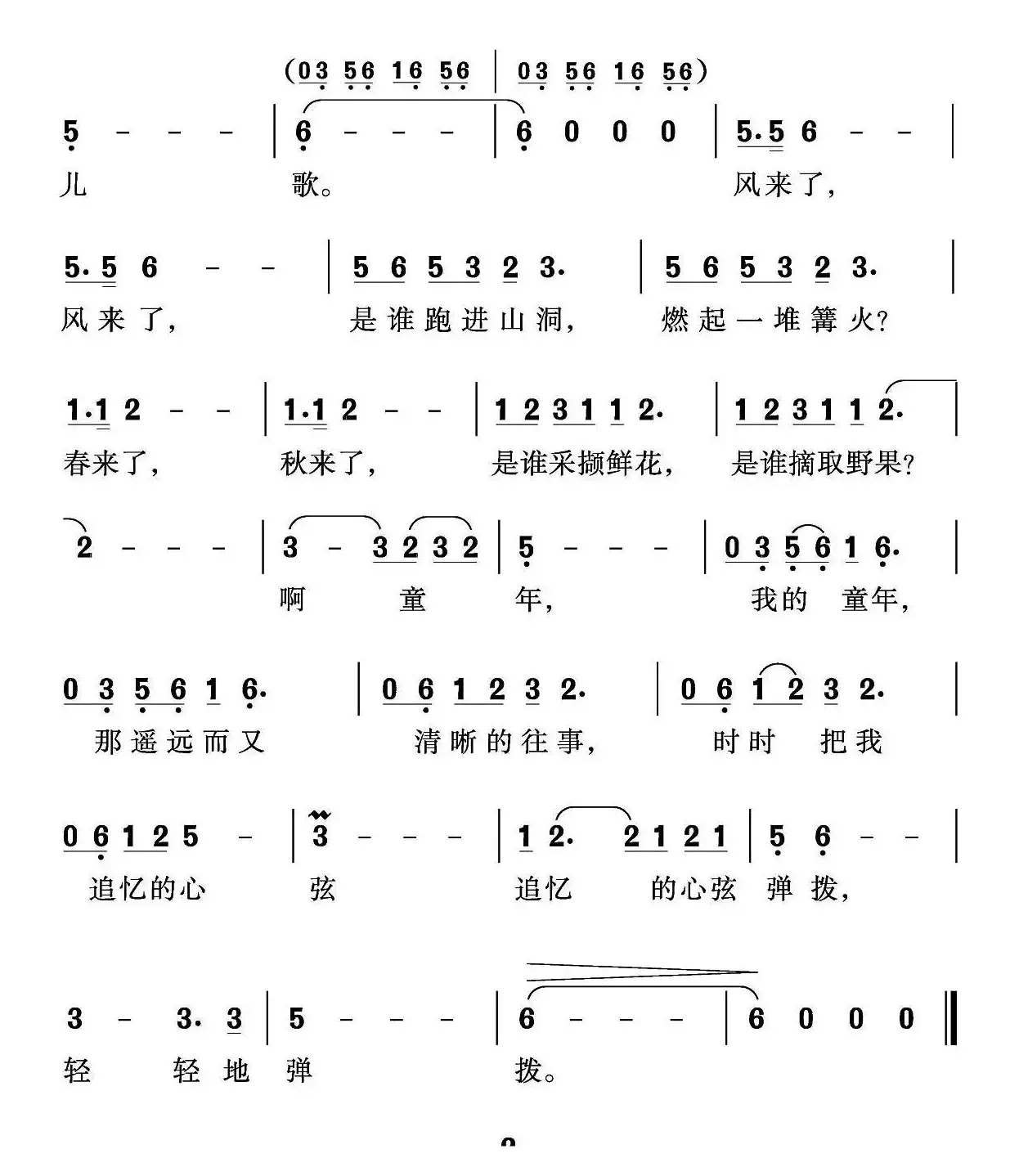 追忆（程焱词 沈尊光 石铁民曲）