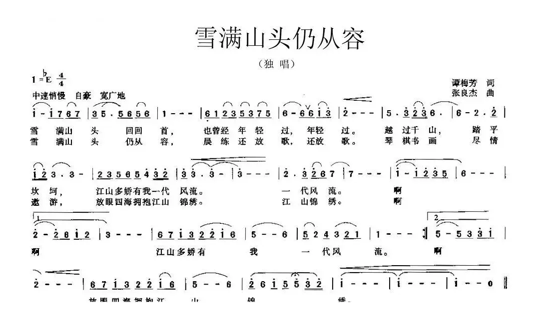 雪满山头仍从容