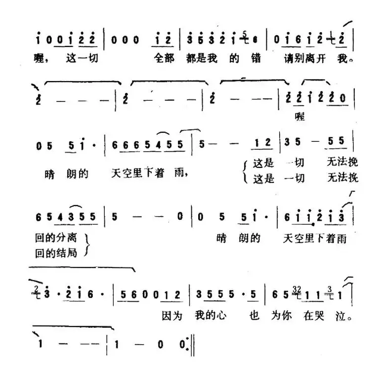 太阳雨（齐秦 词曲）