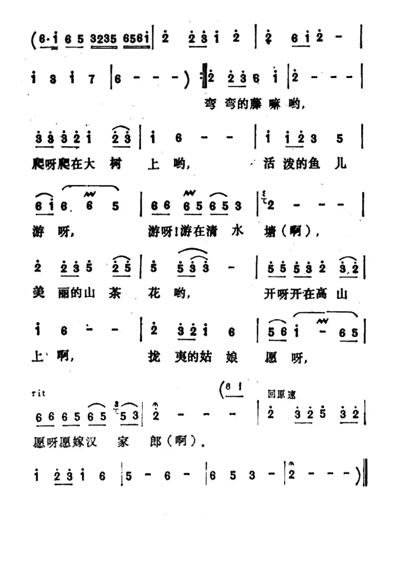 愿嫁汉家郎