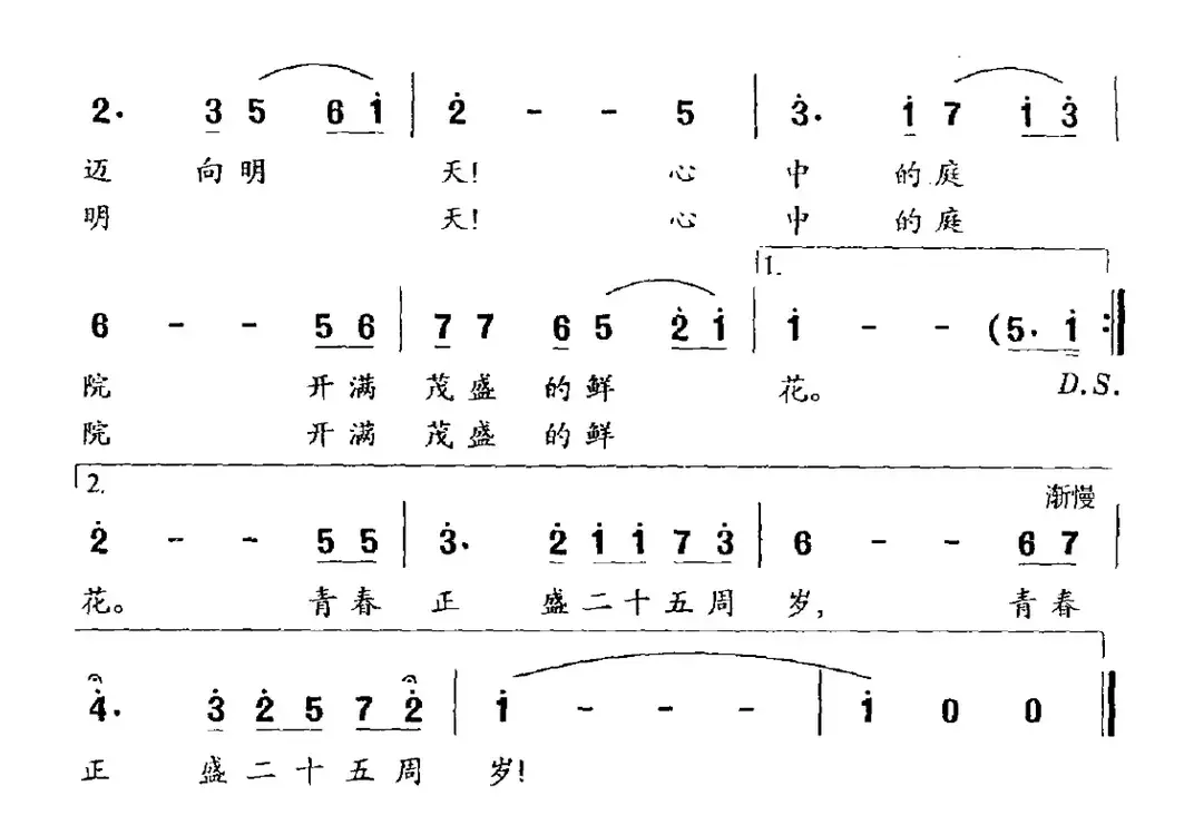 青春正盛（为中日邦交正常化25周年而作）