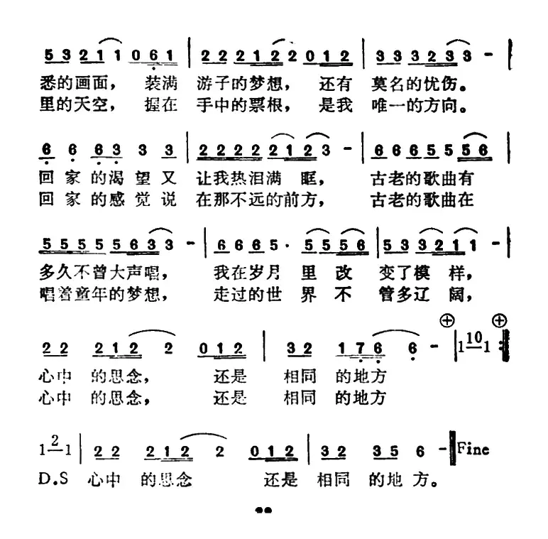 回家（刘虞瑞词 陈大力曲）