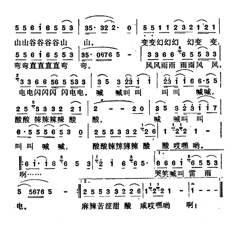 麻辣苦涩甜酸咸（电视剧《古船・女人和网》插曲）