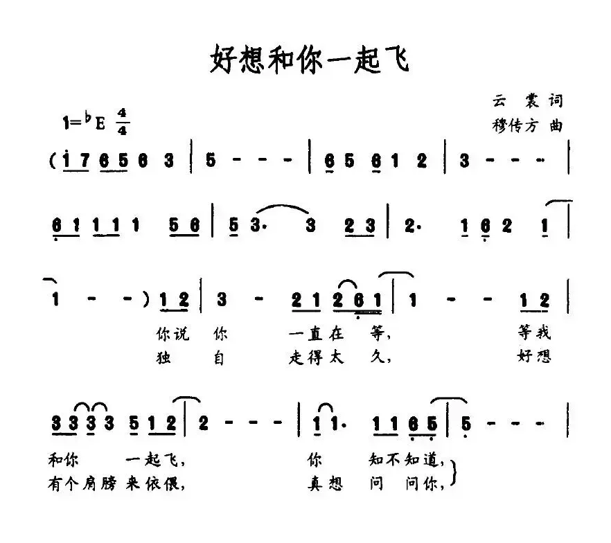 好想和你一起飞