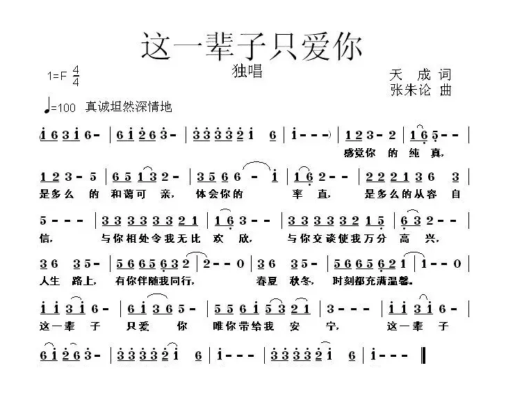 这一辈子只爱你